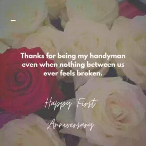 First wedding anniversary wishes for husband